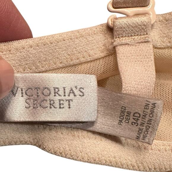 Victoria’s Secret Padded Demi Bra in a Nude Tone in Size 34D - Picture 3 of 8